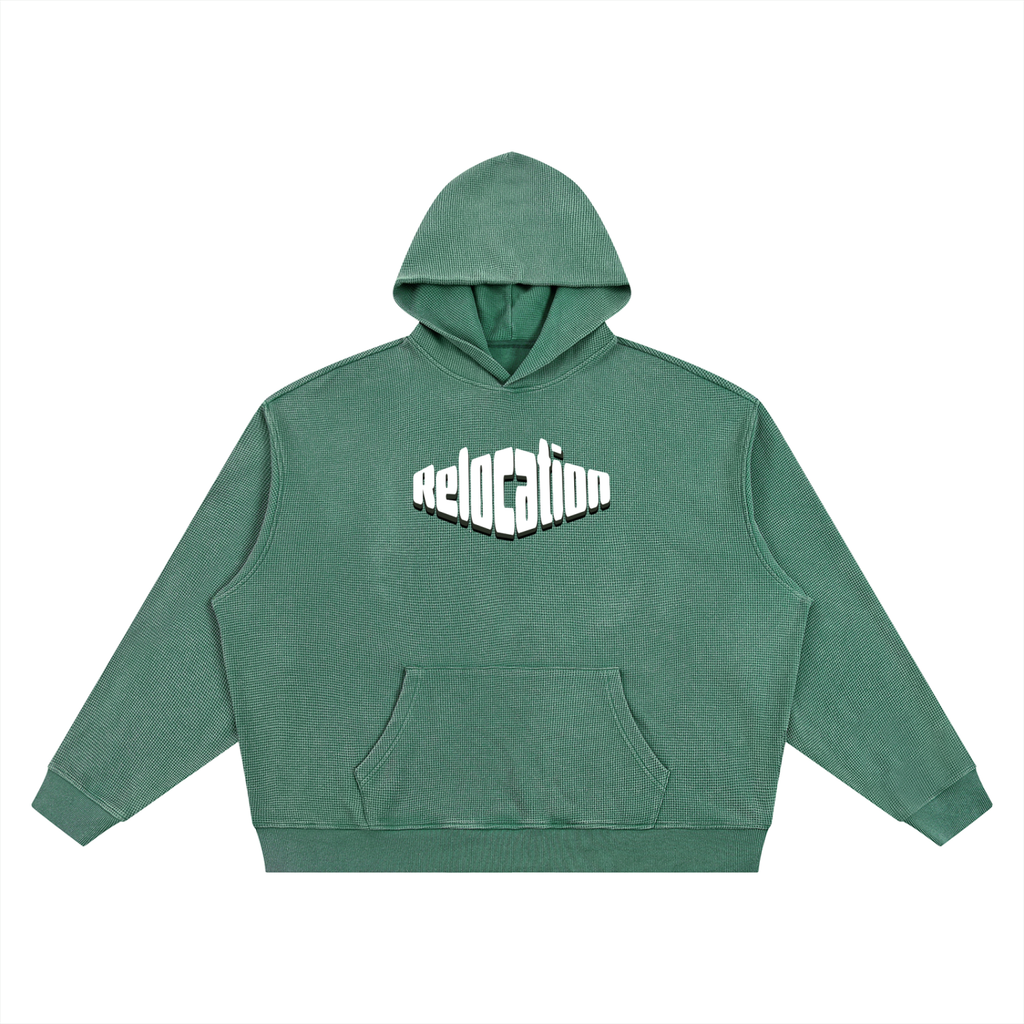 Relocation Boxy Waffle Hoodie