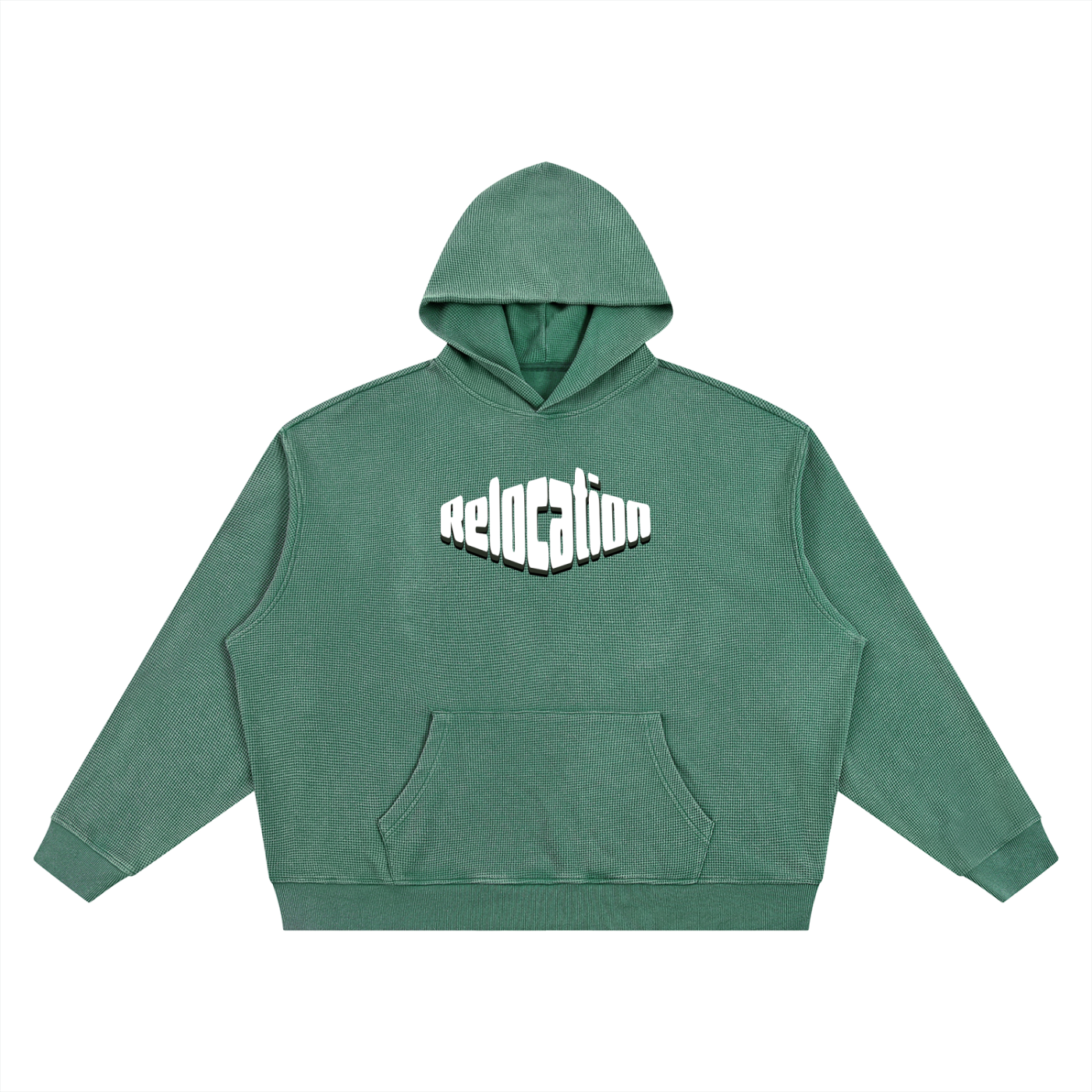 Relocation Boxy Waffle Hoodie