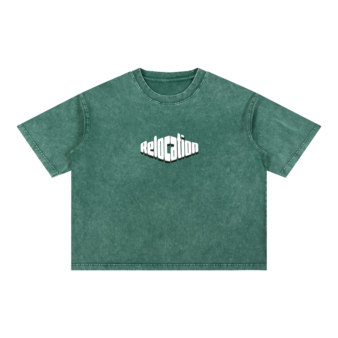 Relocation Mineral Wash Boxy Cotton T-Shirt